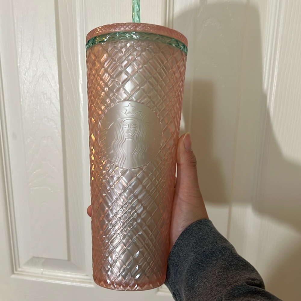 2023 Jeweled Pearl Pink Jade Green Venti 24oz Cold Cup Tumbler